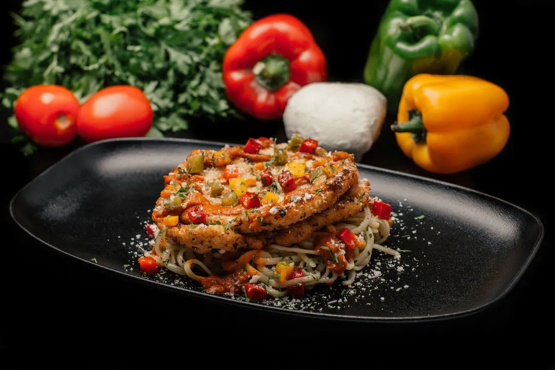 Spaghetti au Poulet et Poivre Noir