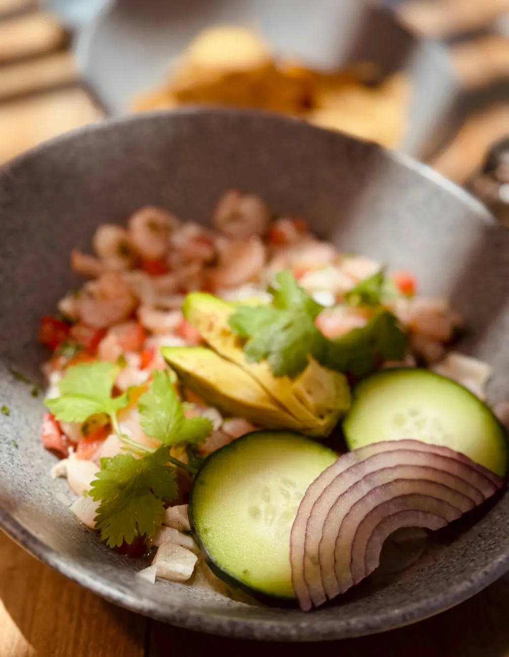 Ceviche de crevettes et de bar