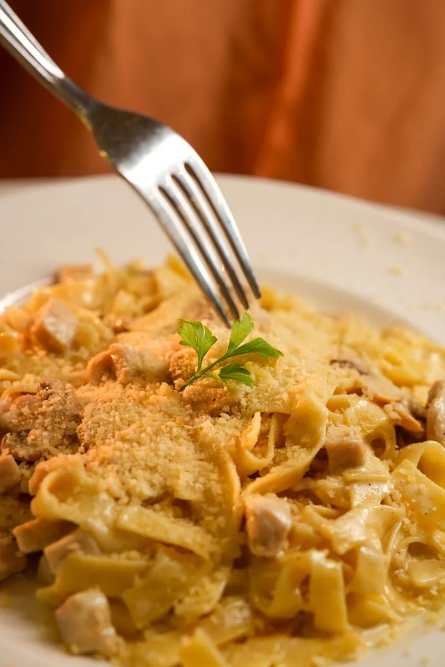 Pâtes au poulet et au fromage