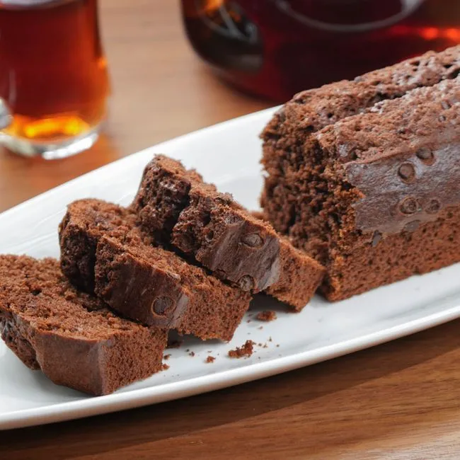 Gâteau cuit au chocolat et aux poires