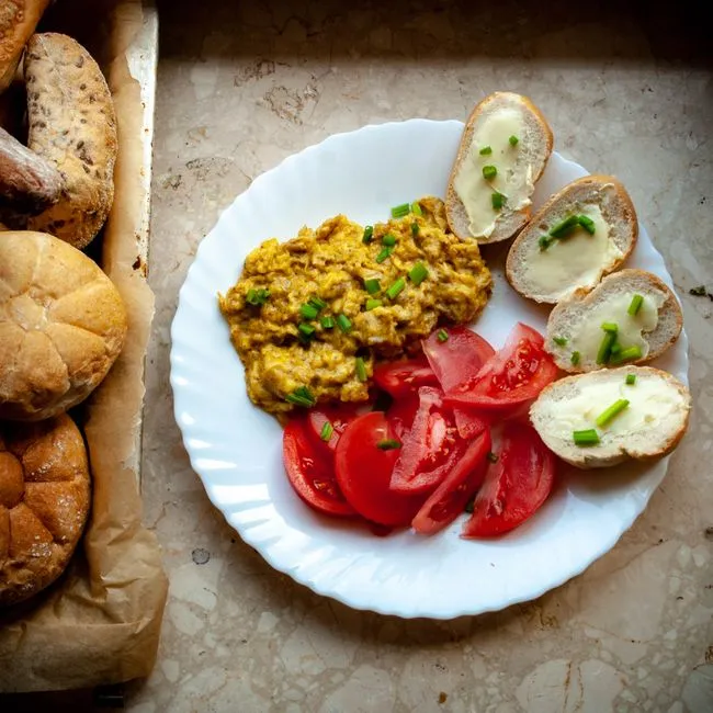 Creamy Cornstarch Scrambled Eggs