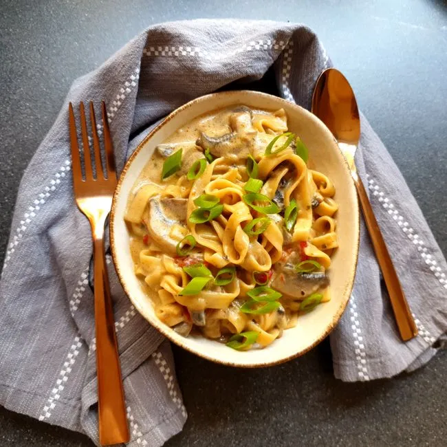 Fiddlehead-portobello Linguine