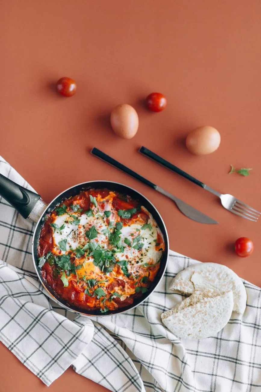 Fried Pita Bread with Eggs