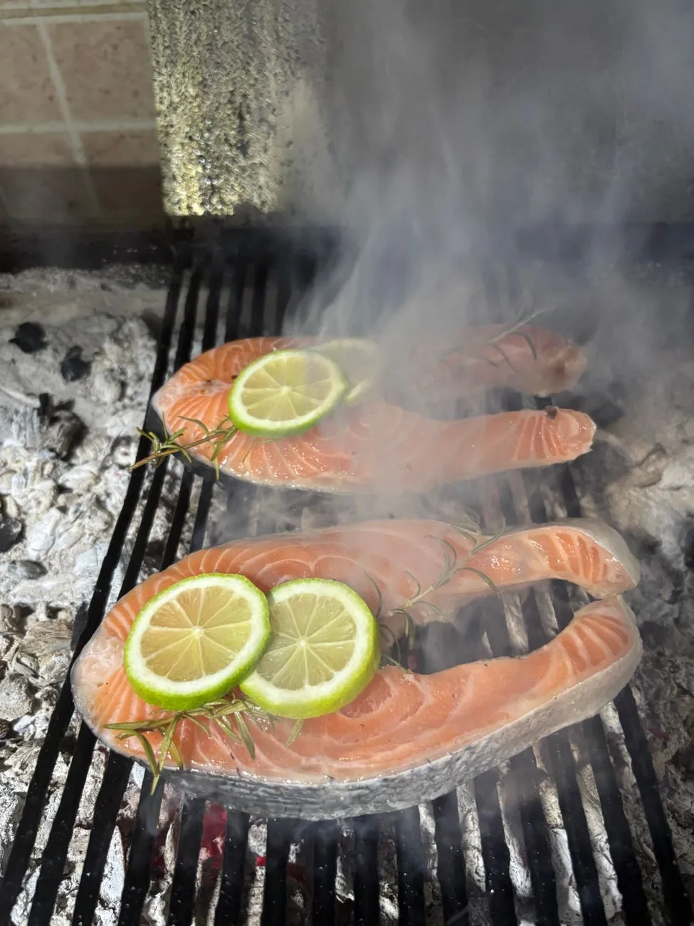 Rosemary Grilled Salmon Steaks