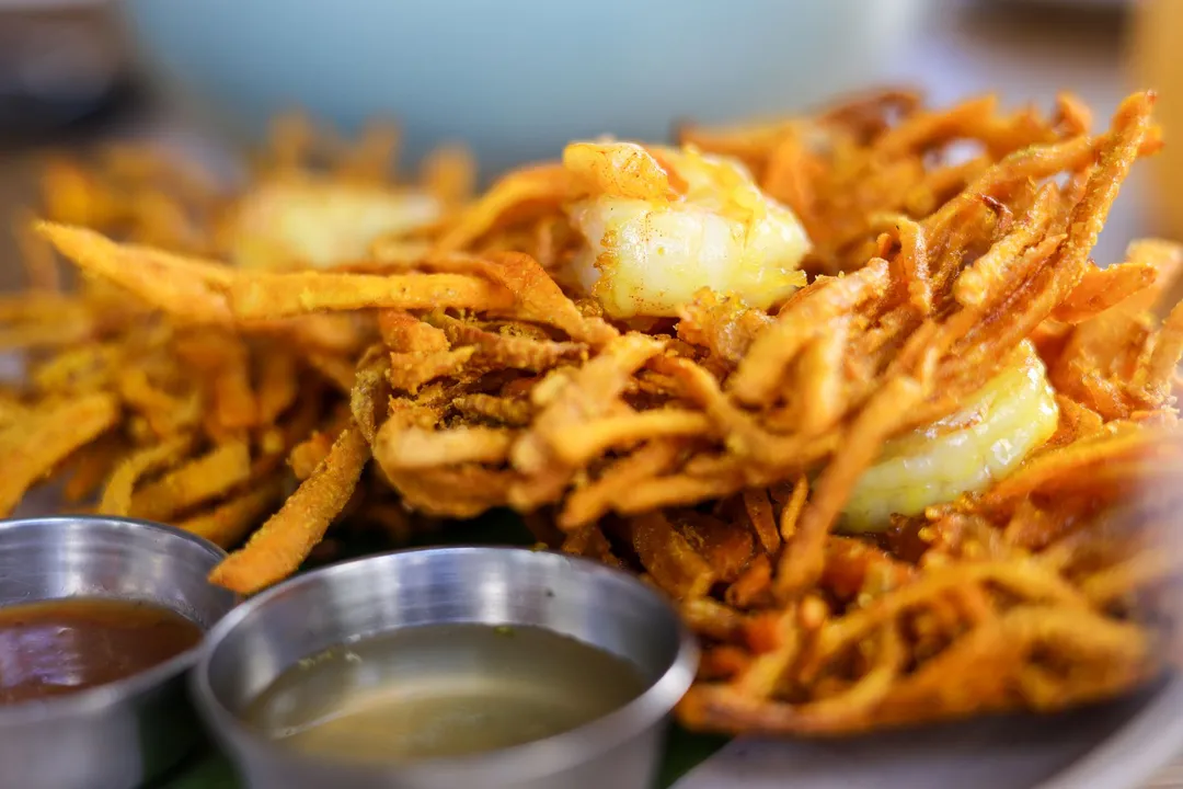 Crevettes frites acidulées